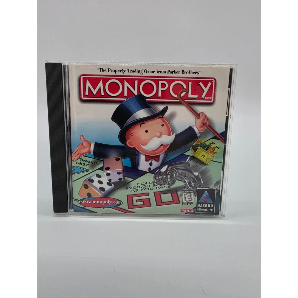 Monopoly PC CD-ROM 1999 Hasbro Interactive Windows 95 98 Vintage Video Game